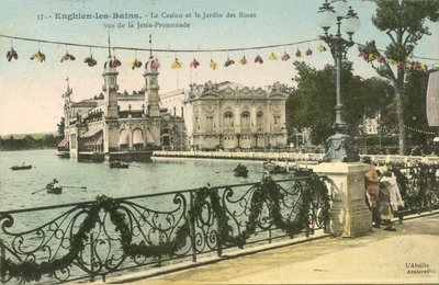 Enghien-les-Bains, Das Kasino, Der Rosengarten von French Photographer