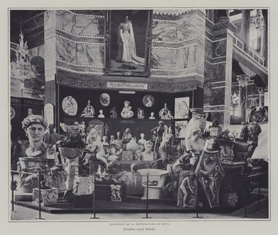 Ausstellung von Waren der Signa-Fabrik, Florenz, im italienischen Pavillon auf der Weltausstellung 1900, Paris von French Photographer