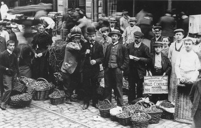 Gärtner des Les Halles Marktes, Paris, 1907 von French Photographer