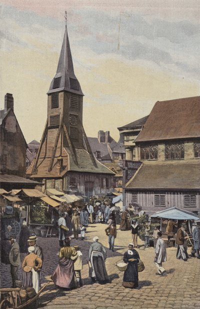 Honfleur, Der Marktplatz und die Kirche Sainte-Catherine von French Photographer