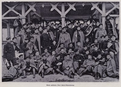 Die Russische Armee: Militärschule Paul Sankt Petersburg (s/w Foto) von French Photographer