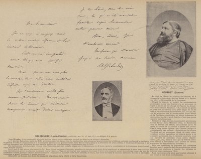 Die Kommune von Paris, Louis-Charles Delescluze, Gustave Courbet von French Photographer