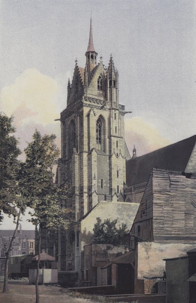 La Ferte-Bernard, Kirche N D des Marais Glockenturm, Nordwestseite von French Photographer