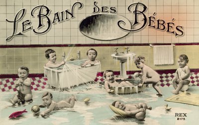 Das Bad der Babys von French Photographer