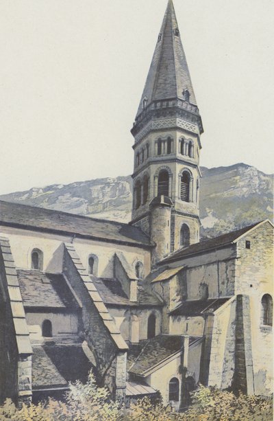 Nantua, Kirche, Turm und Nordquerhaus von French Photographer