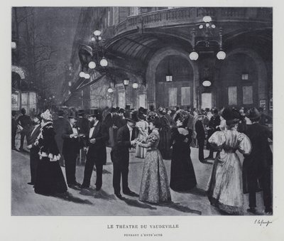 Vor dem Théâtre du Vaudeville, Paris, während der Pause von French Photographer