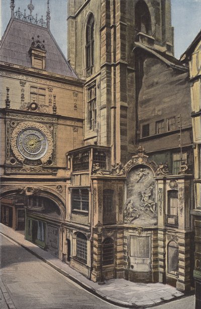 Rouen, Fontaine du Gros-Horloge von French Photographer