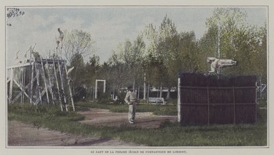 Matrosen beim Stabhochsprung an der Ecole de Gymnastique de Lorient, Frankreich von French Photographer