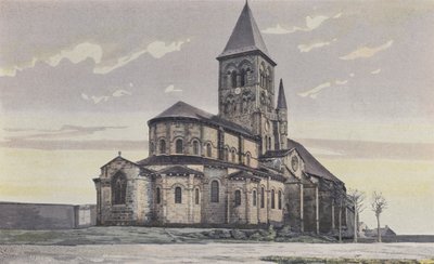 Saint-Menoux, Eglise, Gesamtansicht Nordost von French Photographer