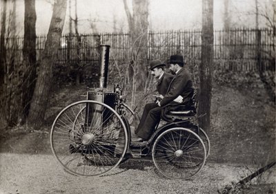 Das erste Dampffahrzeug, gefahren vom Grafen von Dion von French Photographer