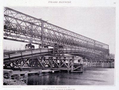 Die Arbeiten an der Brücke Alexander III am 15.12.1898 - in „The Figaro Illustrated“ von French Photographer