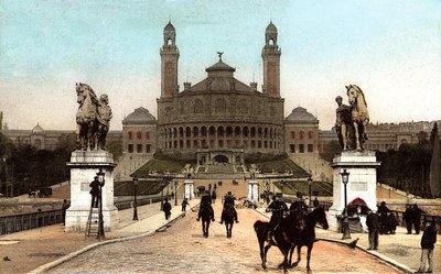 Trocadero-Palast, gebaut für die Pariser Weltausstellung 1878, um 1906 von French Photographer