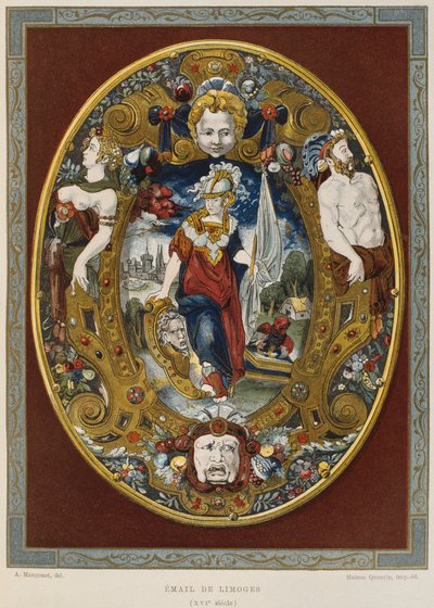 Limoges-Email aus dem 16. Jahrhundert, Illustration aus dem Dictionnaire de l
