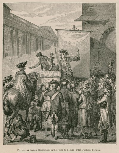 Ein französischer Gaukler auf dem Place du Louvre; nach Duplessis-Bertaux von French School