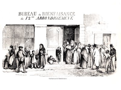 Ein Wohlfahrtsbüro im 12. Arrondissement von Paris, ca. 1870 von French School