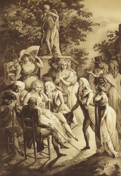 Eine Konferenz von Madame de Stael von French School