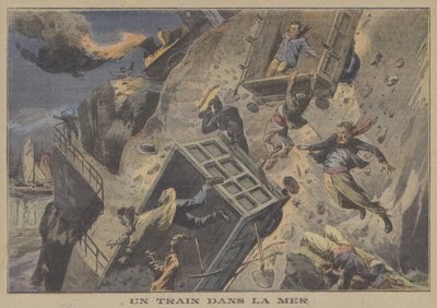 Ein Zug stürzt ins Meer von French School