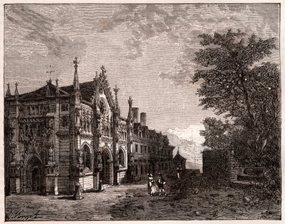 Abtei Hautecombe - Savoyen - Gravur in „La France illustree: geographie, histoire, administration statistique“ von V.A. Malt-Brown. 1884 von French School