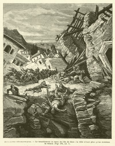 Geografische Neuigkeiten (Gravur) von French School