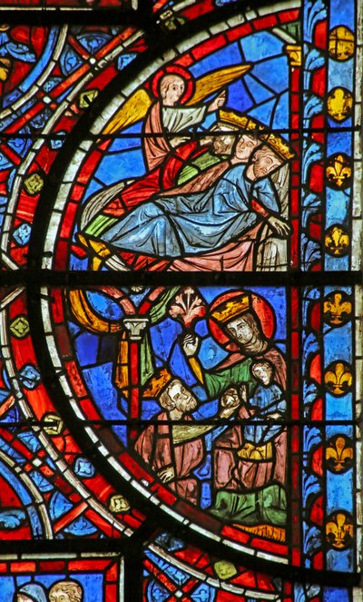 Anbetung der Heiligen Drei Könige; Die Heiligen Drei Könige werden im Traum gewarnt von French School