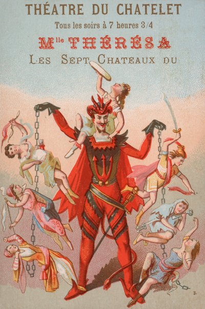 Werbung für eine Aufführung im Théâtre du Châtelet, Paris von French School