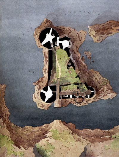 Luftaufnahme der Insel Yeu (Île-d