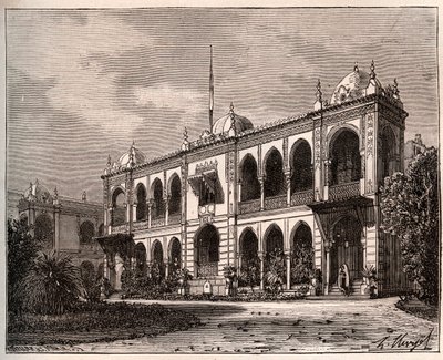 Algier - Palais du Gouverneur in Mustapha - Gravur in „La France illustree: geographie, histoire, administration statistique“ von V.A. Malt-Brown. 1884 von French School