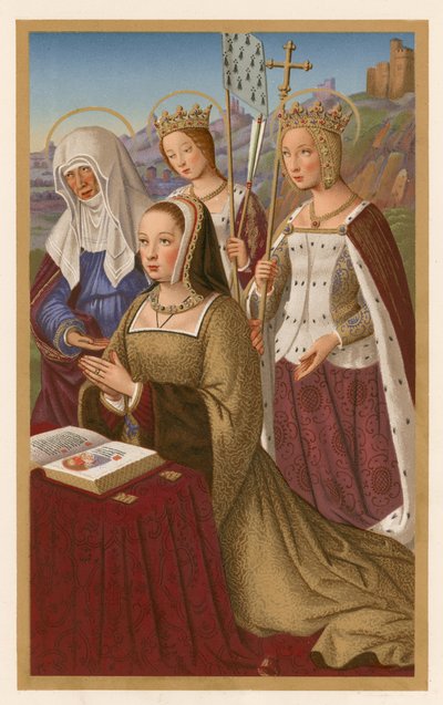 Anne von Bretagne im Gebet von French School