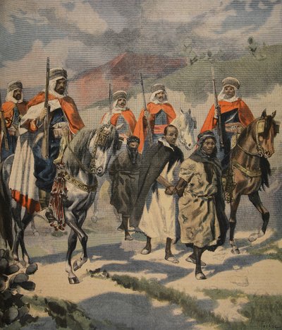 Verhaftung der Mörder des Marquis de Mores in Tunesien von French School
