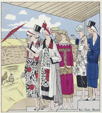 Im Velodrom, Illustration aus Art, Gout, Beaute, veröffentlicht 1924 von French School