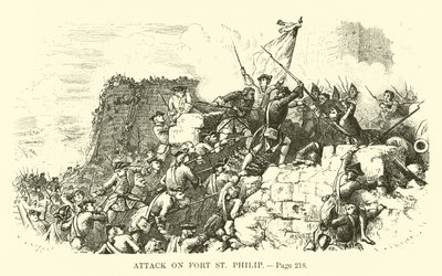 Angriff auf Fort St. Philip von French School