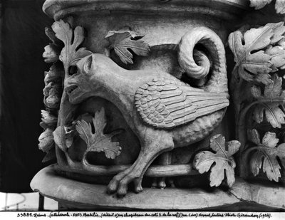 Basilisk, Kapitell aus der Kathedrale Notre Dame in Reims von French School