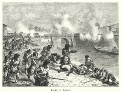 Schlacht von Toulouse (Gravur) von French School