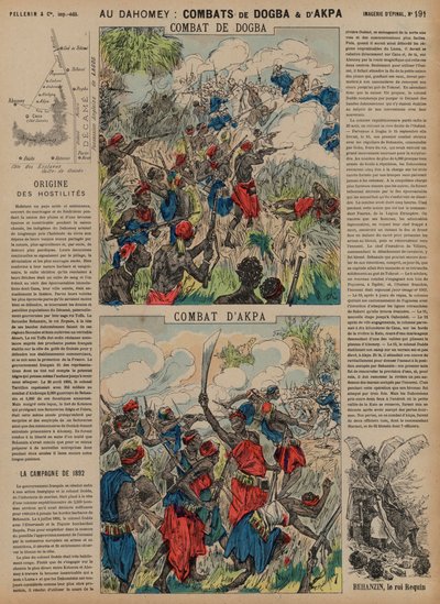 Schlachten von Dogba und Akpa, Dahomey, Zweiter Französisch-Dahomeischer Krieg, 1892 von French School
