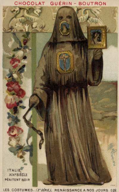 Schwarzer Büßer, Italien, 19. Jahrhundert von French School