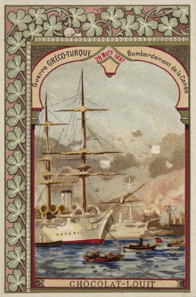 Bombardierung von Chania, Kreta, Griechisch-Türkischer Krieg, 28. März 1897 von French School