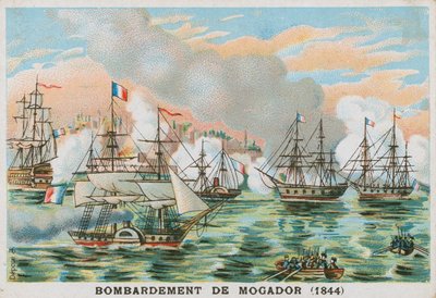 Bombardierung von Mogador, Marokko, durch die Franzosen, 1844 von French School
