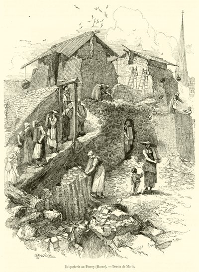 Ziegelei in Perrey, Havre von French School