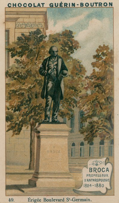 Broca, Professor der Anthropologie, 1824-1880, errichtet am Boulevard St-Germain von French School