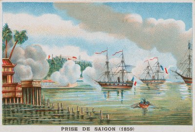 Eroberung von Saigon durch die Franzosen, 1859 von French School