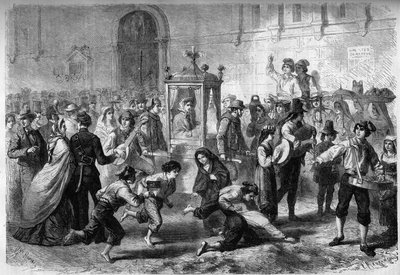 Katholischer Ritus - Taufe - Neapel, Italien von French School