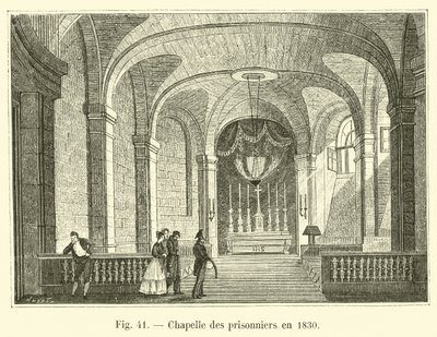 Kapelle der Gefangenen im Jahr 1830 von French School