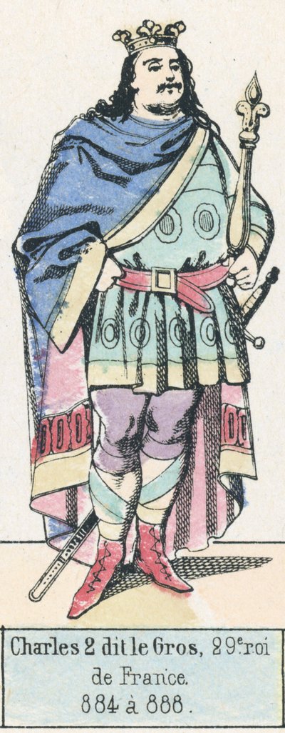Karl II., genannt der Dicke, 29. König von Frankreich, 884 bis 888 von French School