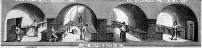 Schokoladenherstellung: Kühler. Usine de M. Masson, Paris. von French School