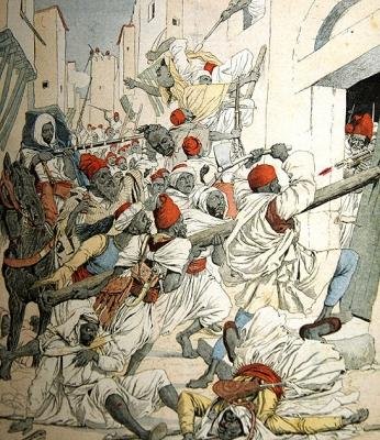 Bürgerkrieg in Marokko, Titelillustration aus Le Petit Journal, 18. Januar 1903 von French School