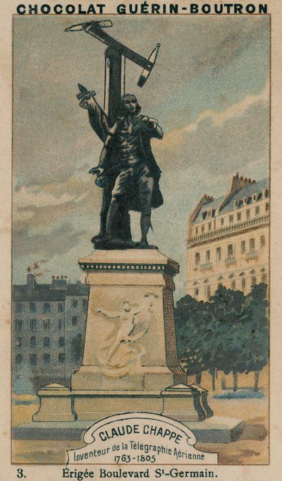 Claude Chappe, Erfinder des optischen Telegraphen, 1763-1805, errichtet am Boulevard St-Germain von French School