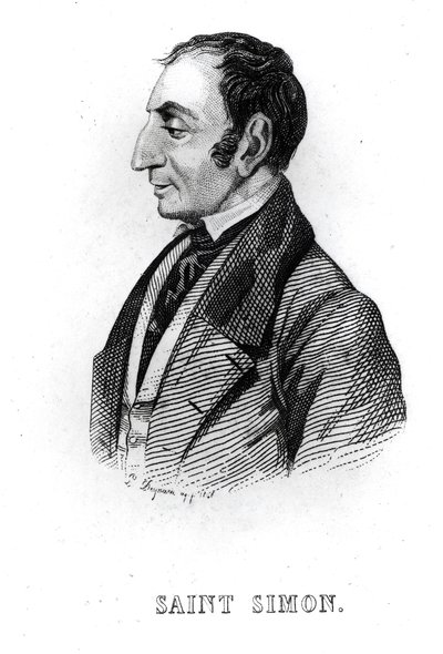 Claude Henri de Rouvroy (1760-1825) Comte de Saint-Simon, 18.-19. Jahrhundert von French School