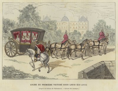 Kutsche, Regierungszeit von Ludwig XIII. von Frankreich, 1610 von French School