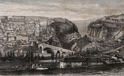 Constantine (Algerien) - Gravur in „La France illustree: geographie, histoire, administration statistique“ von V.A. Malt-Brown. 1884 von French School