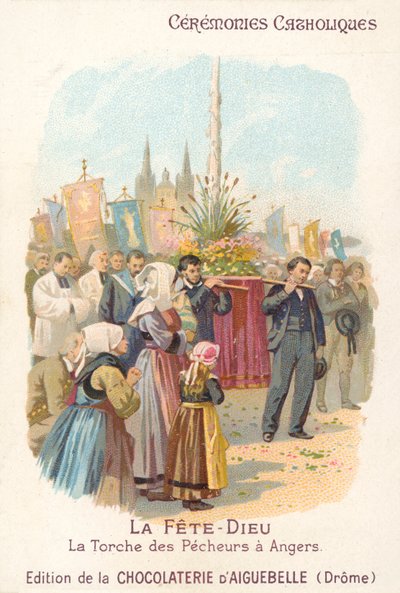 Fronleichnamsprozession der Fischer von Angers, Frankreich von French School